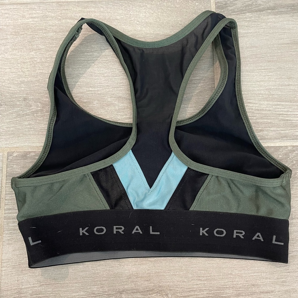 Koral Shiny Bra Green Blue Small